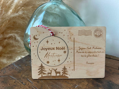 Carte postale boule de Noël